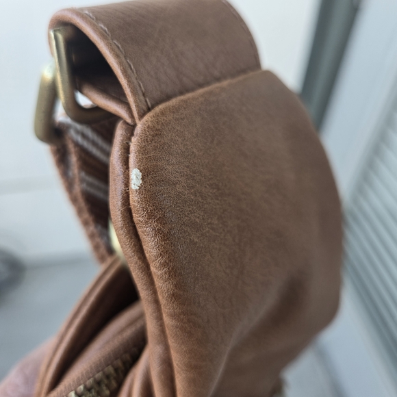 Anthropologie Tan Leather Crossbody Bag - Picture 9 of 14